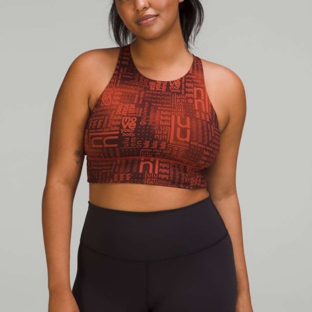 Lululemon Red Graphic Sports Bra
